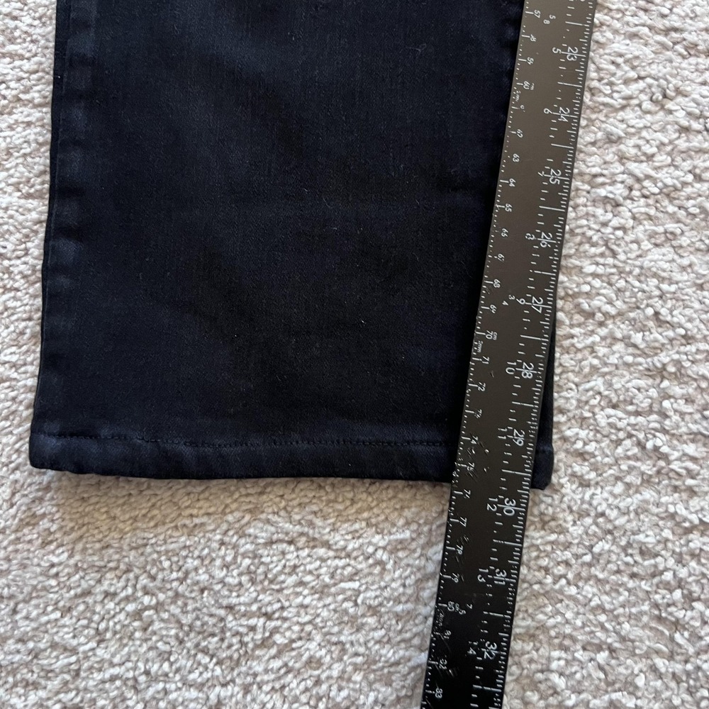 Aviator Stretch Straight Fit Jeans Mens 36 Black Dark Wash Denim Made USA - Picture 13 of 15